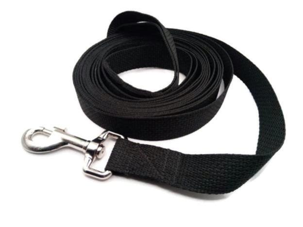 BLACK ONLY Polypro training leash, 10ft to 100ft